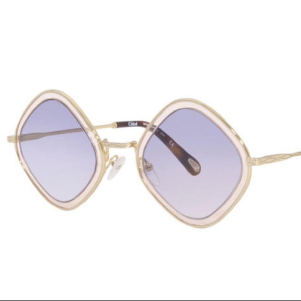 NWT/NWB Chloe Mod rectangle 55mm sunglasses
